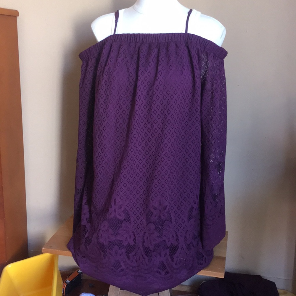 Burgundy top or dress Xl